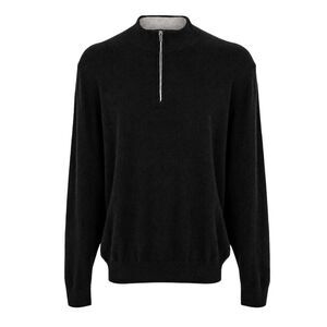 Callaway Mens Knitted Funnel Neck Sweater Top / Flannel Grey Heather
